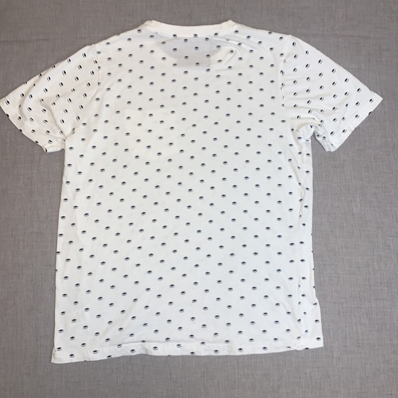 Hudson & Barrow NYC White Pattern Tee Small - Picture 3 of 3